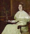William Howard Hart Portrait of Adeline Pond Adams Seated in an Interior painting